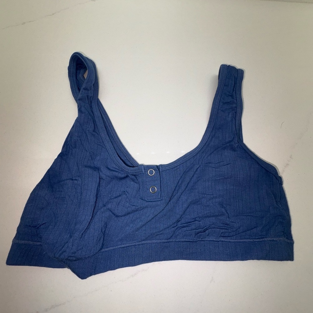 Auden Indigo Ribbed Bralette
